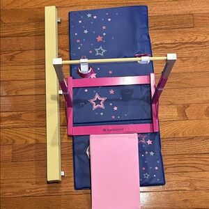 American Girl Pink and Blue Gymnastics Set